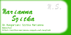 marianna szitka business card